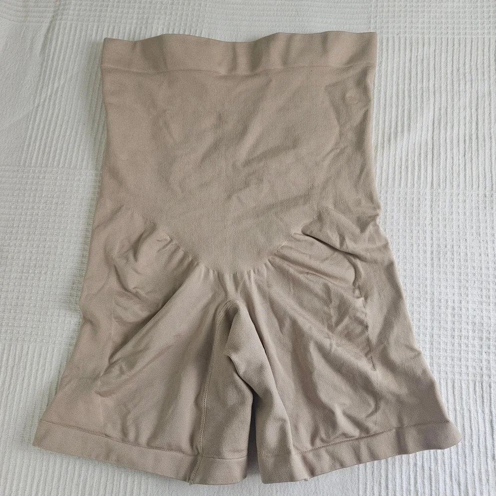 Dress Barn Shaper Shorts Sz L Nude Beige‎ High Waist Compression